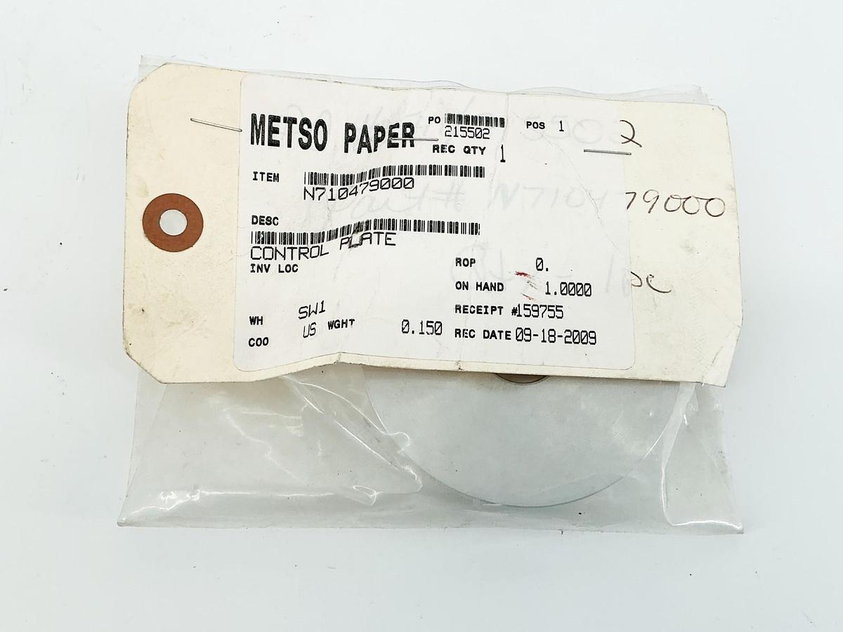 New Metso Paper N710479000 Control Plate