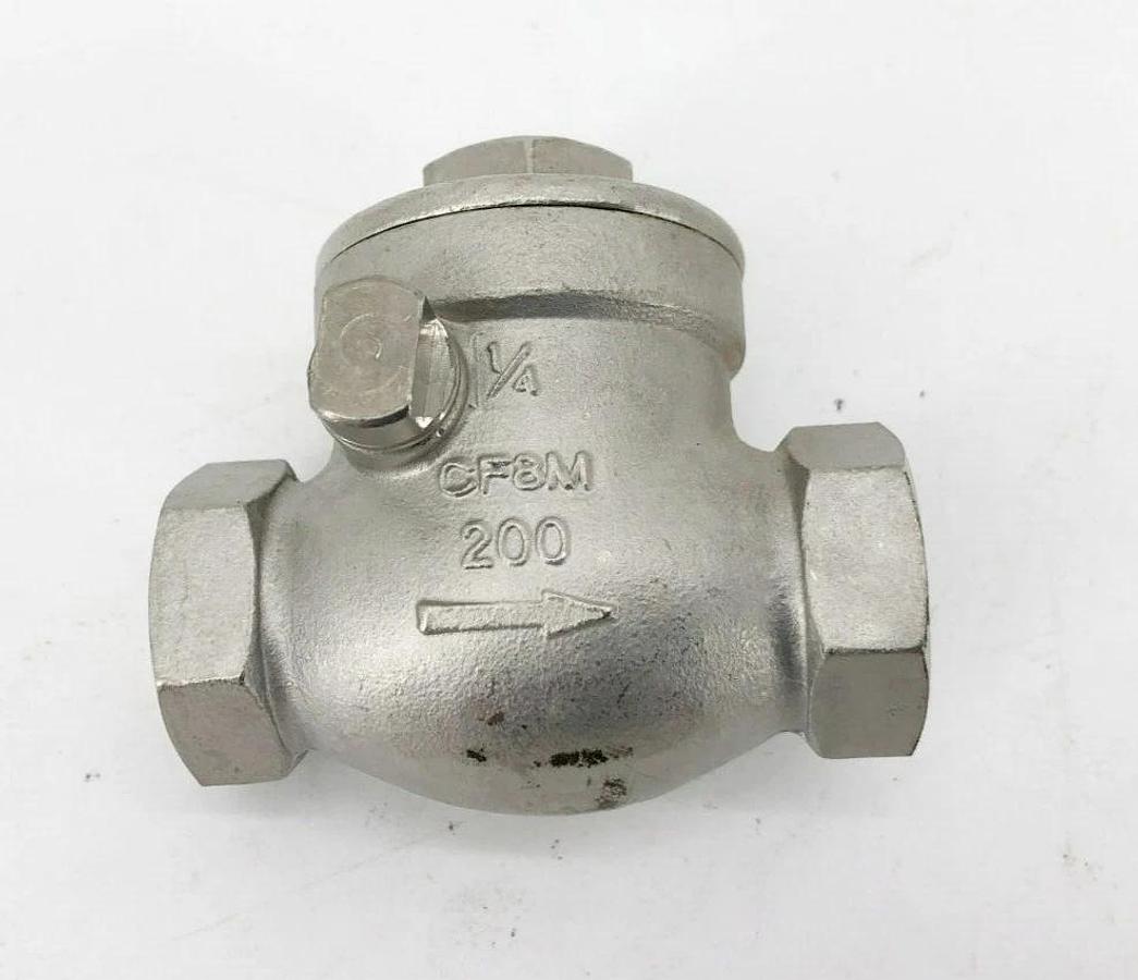 New FNW FNW16B200B Stainless Steel Check Valve 1/4" 200 WOG CF8M