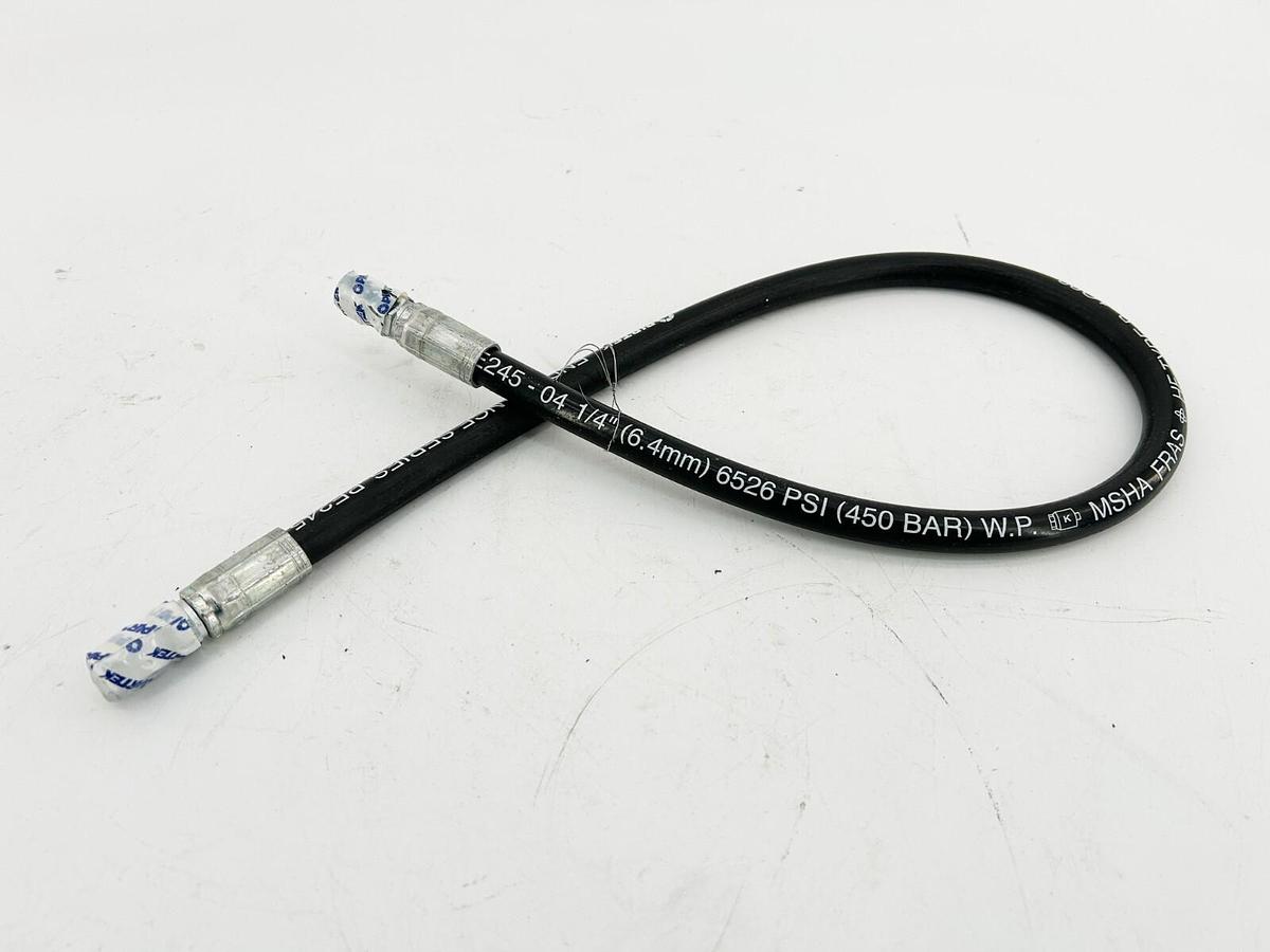 New Pirtek PE245-04 30" Length Hose 1/4" 6.4mm 6526 PSI 450BAR WP MSHA FRAS