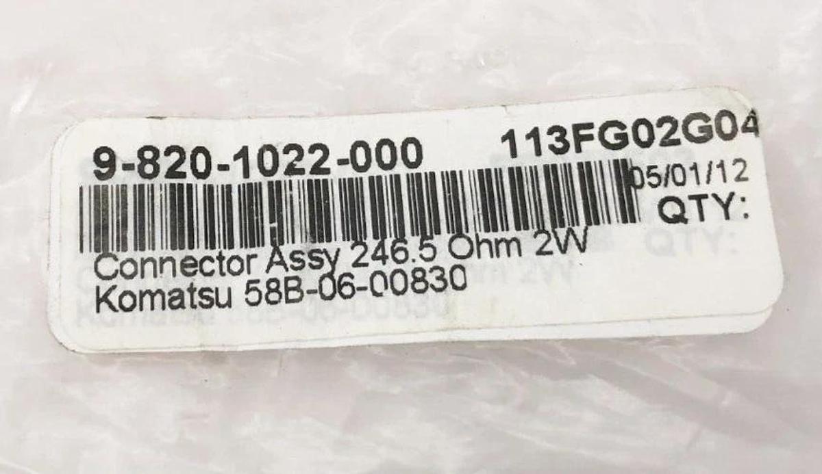 New Komatsu 58B-06-00830 Connector Assembly 246.5 Ohm 2W 9-820-1022-000