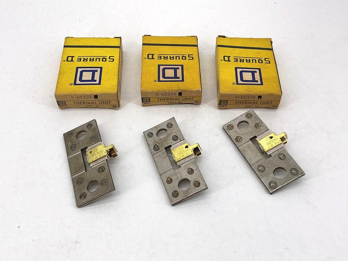 Lot of 3 New Square D 1-DD300 Overload Relay Thermal Unit DD300 58887