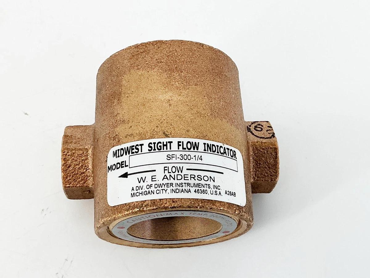 New Midwest SFI-300-1/4 Sight Flow Indicator 125PSIG 200F