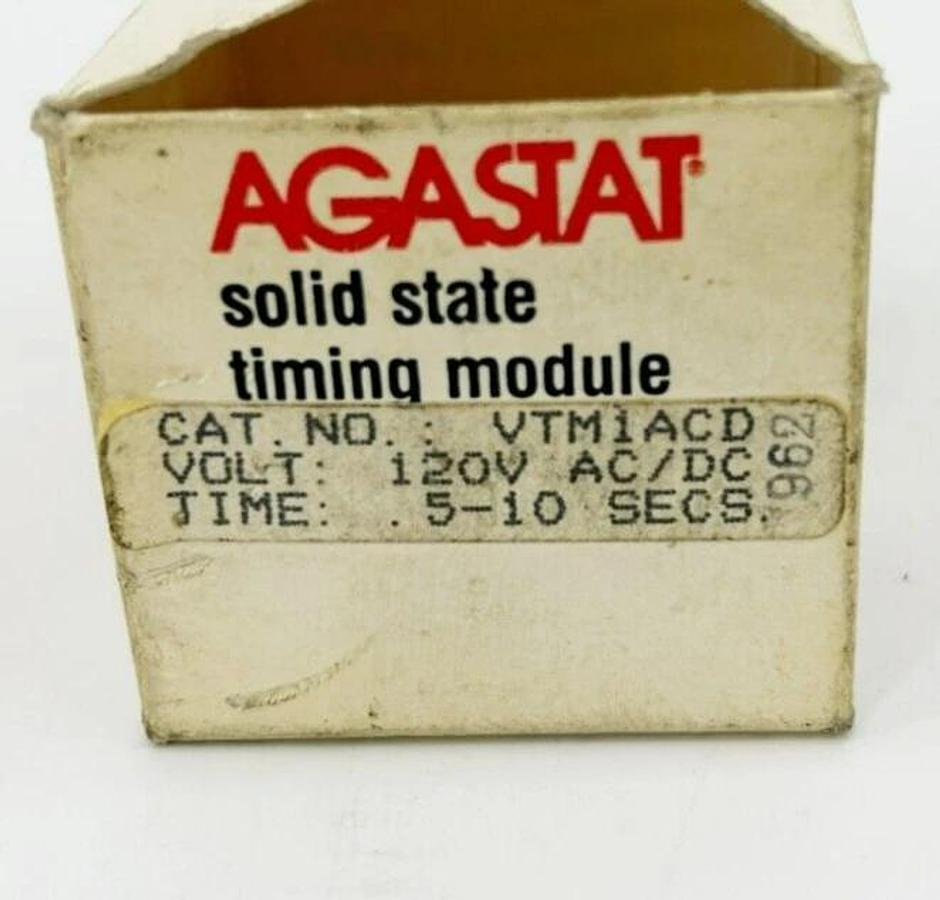 New Agastat VTM1ACD Solid State Timing Module, 1A 120V, 0.5-10s