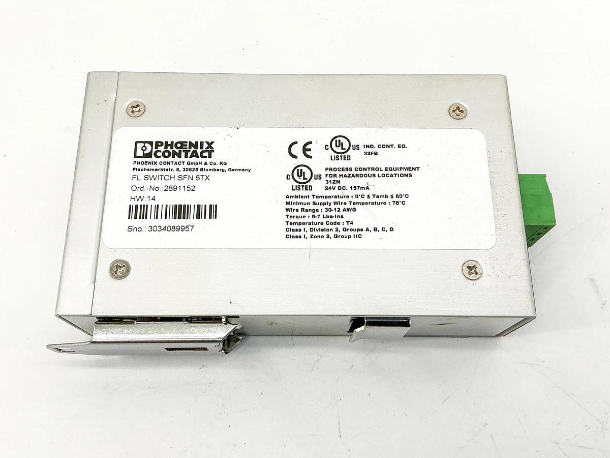 New Phoenix Contact 2891152 Ethernet Switch FL SWITCH SFN 5TX 24VDC - No Box