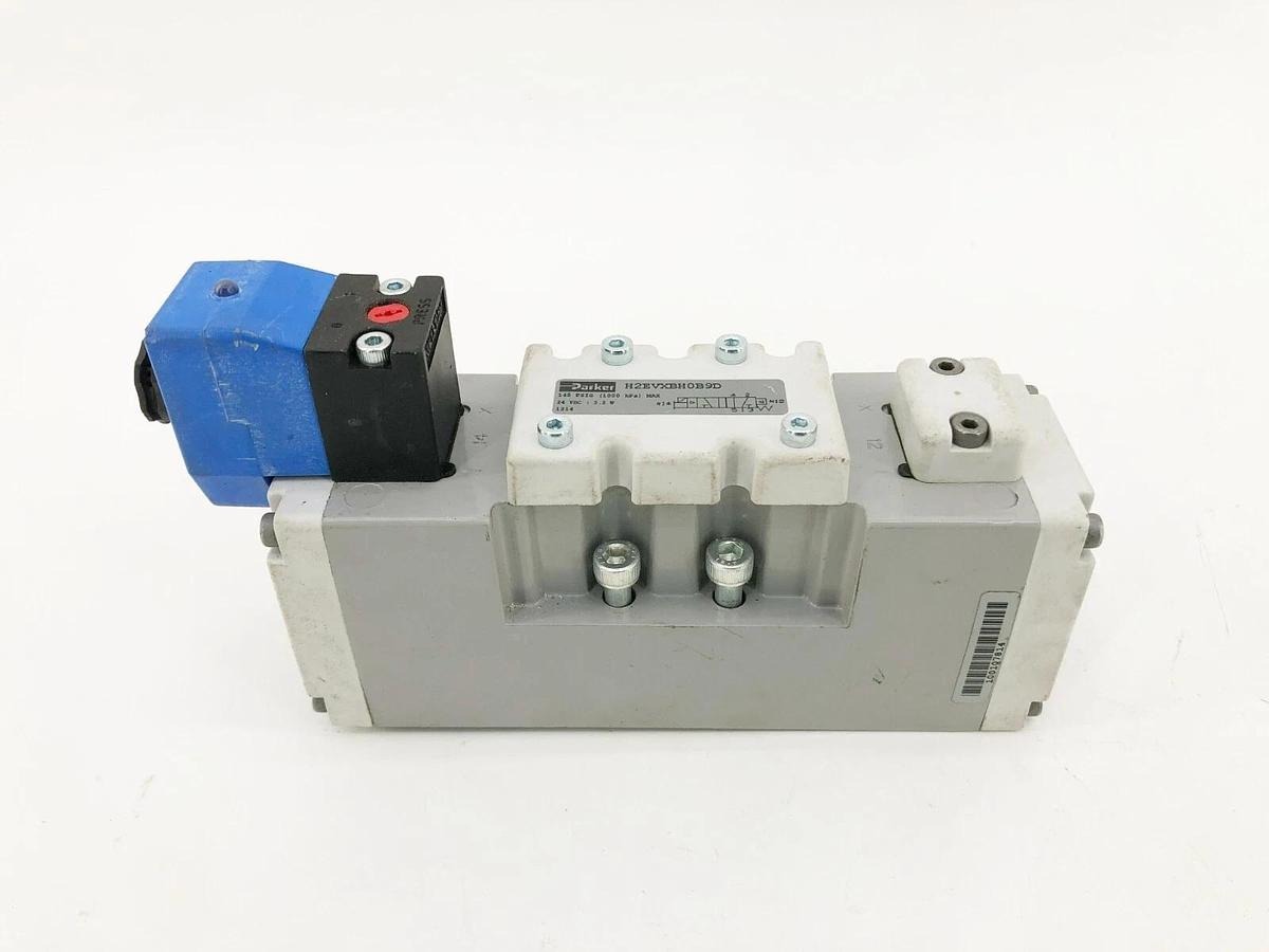 New Parker H2EVXBH0B9D Single Solenoid Valve 2-Pos. 24VDC - No Box