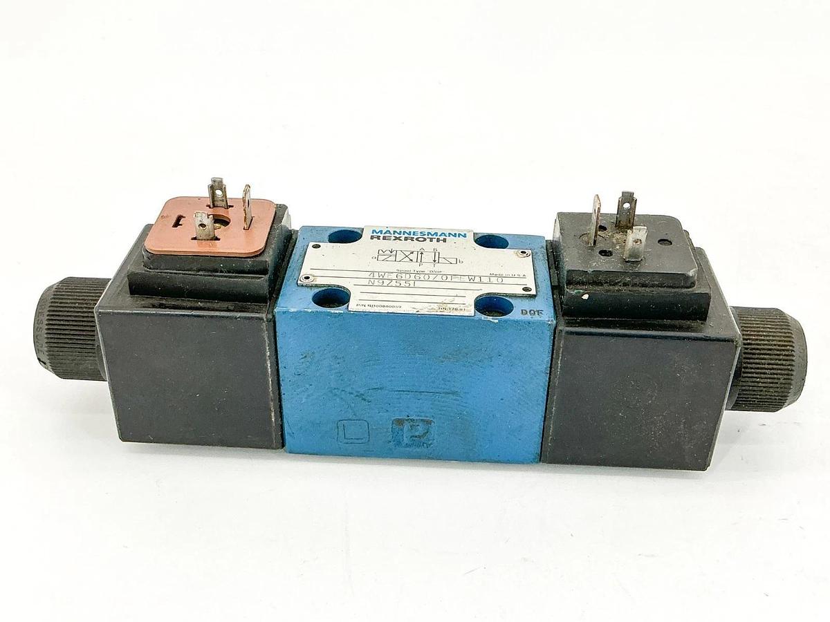 Used Rexroth 4WE6D60/0FEW110N Solenoid Valve 110/120V 50VA/220VA
