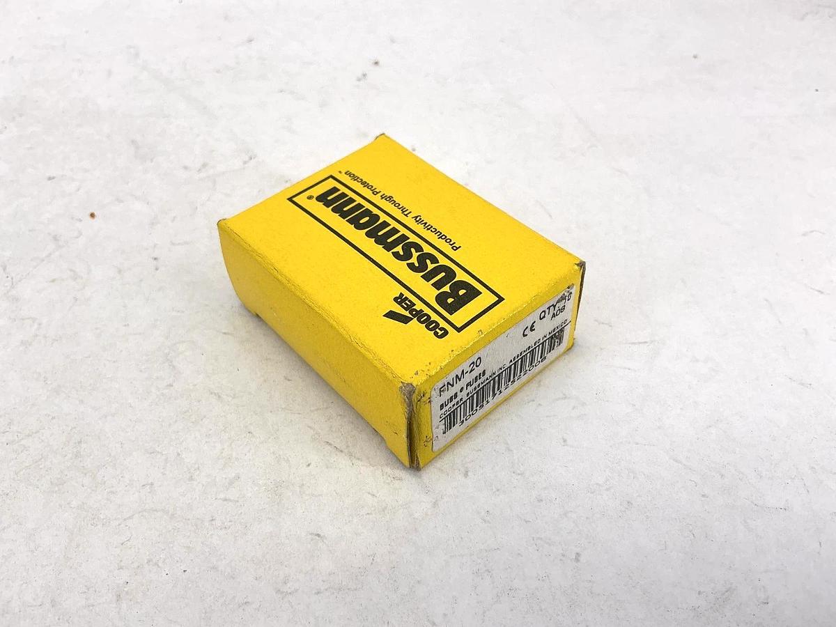 New Bussmann FNM-20 250Vac Time-Delay Fuse 20A 250V Box of 10