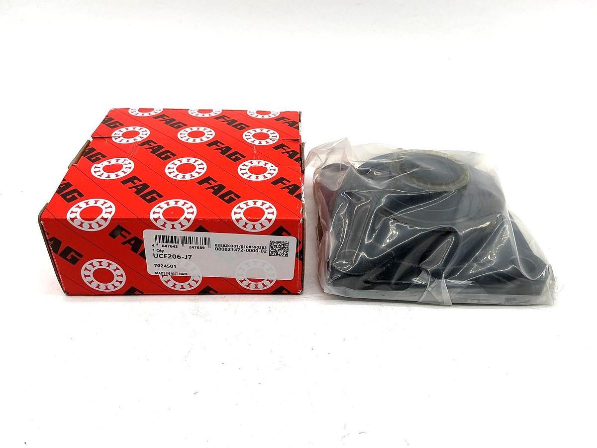 New FAG UCF206-J7 Ball Bearing 4-Bolt Flange Unit 30mm ID