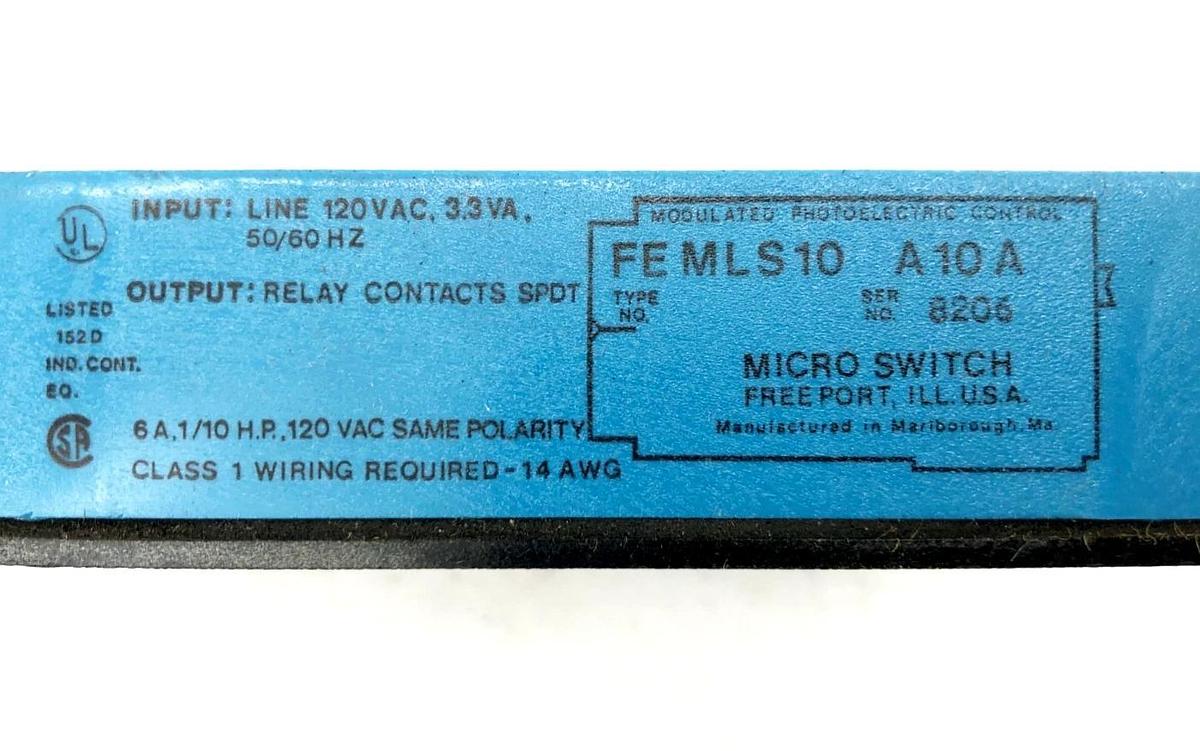 New Honeywell Microswitch FE-MLS10-A10A Photoelectric Sensor 115VAC