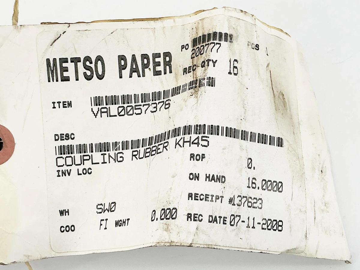 New Lot of 2 Metso Paper VAL0057376 Rubber Coupling KH45