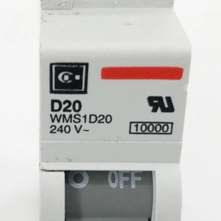 Lot of 2 New Cutler Hammer WMS1D20 Circuit Breakers 20A 240V 1P - No Box