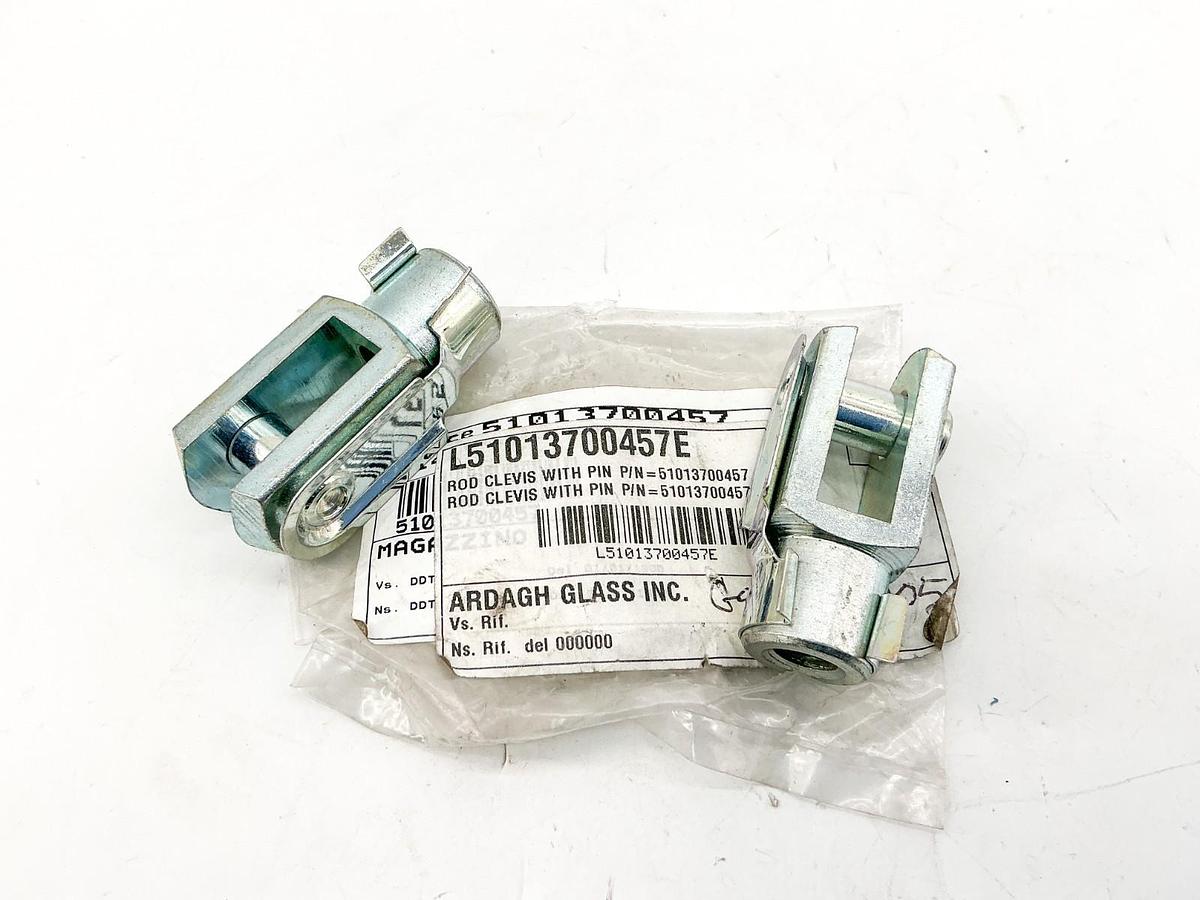 New Lot of 2 Forcella Con Perno 51013700457 Clevis Fastner M10X1.25 ZN