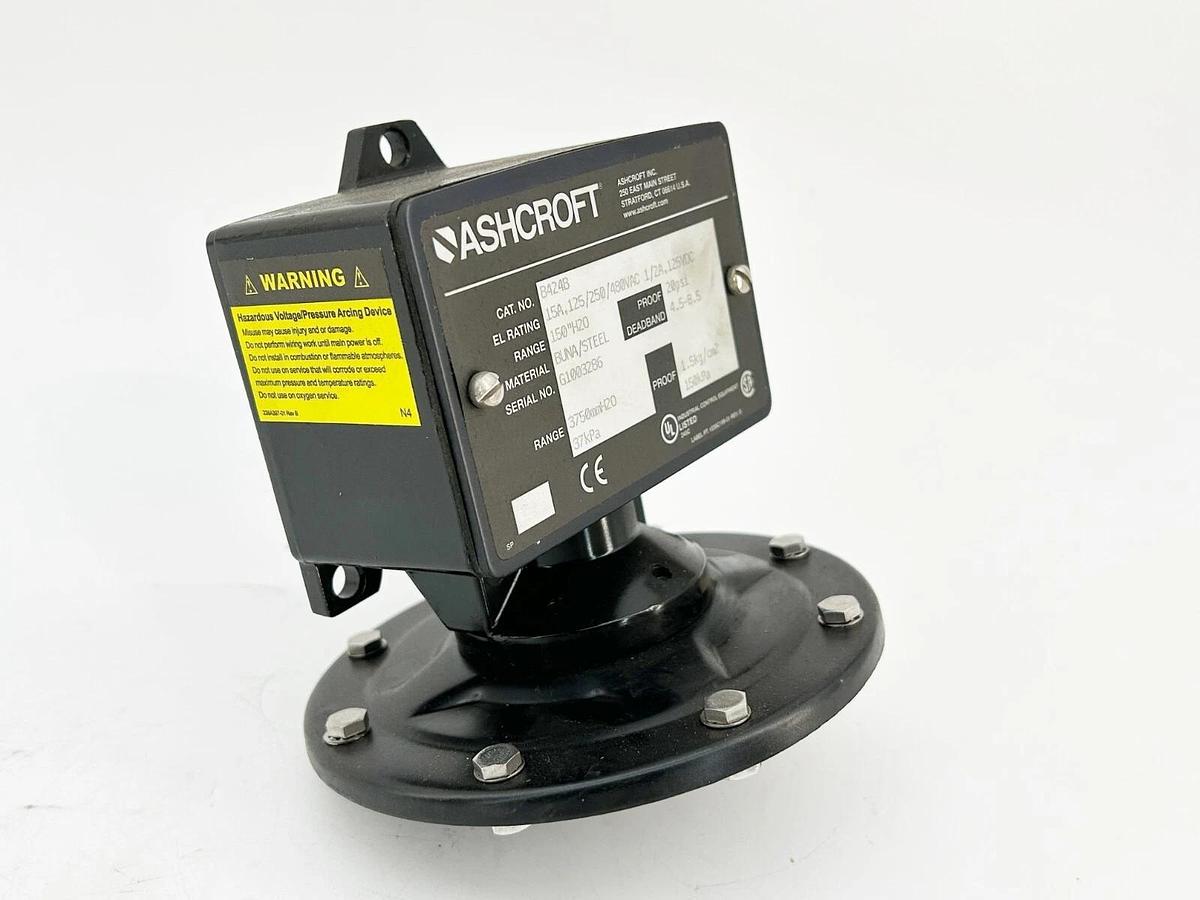 New Ashcroft B424B Pressure Switch 150 inches of water Range 15A 125-480VAC