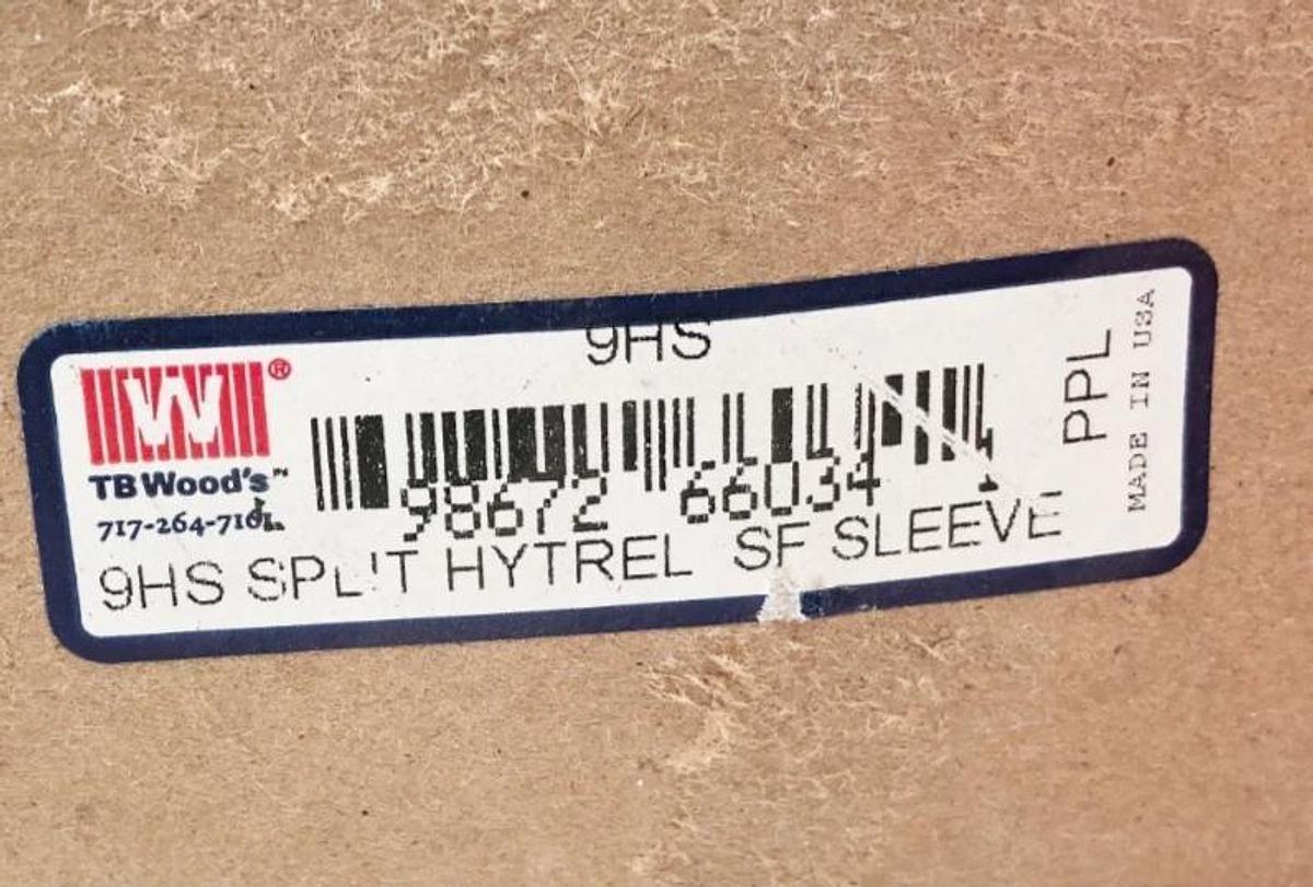 New TB Wood's 9HS Sure-Flex Hytrel Split Sleeve Coupling