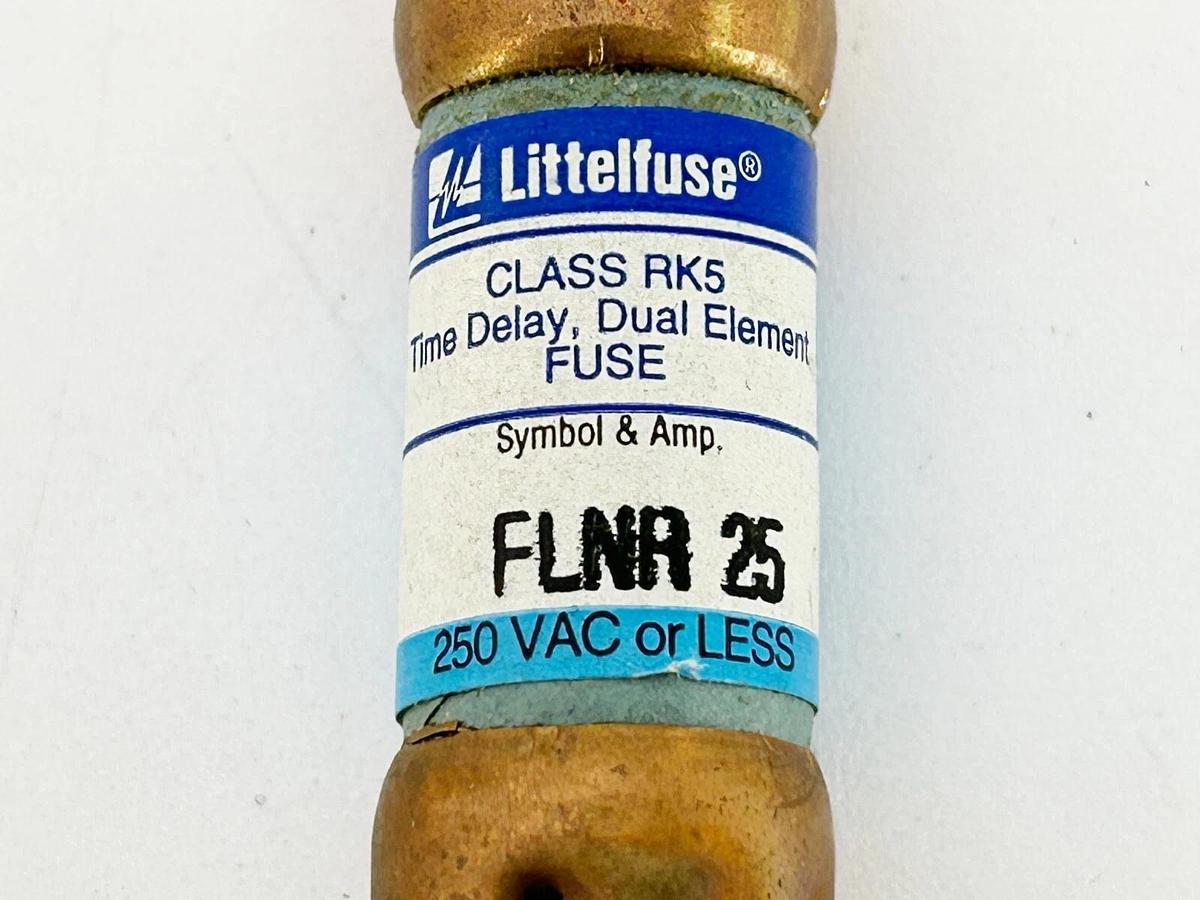 New Lot of 4 Littlelfuse FLNR 25 Time Delay Dual Element Fuse 25A 250V