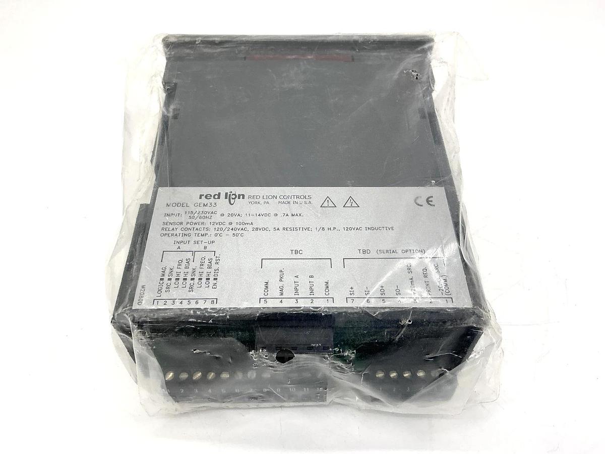 New Red Lion GEM33060 Counter Module 6-Channels 0.7A 115/230VAC 50/60HZ GEM33