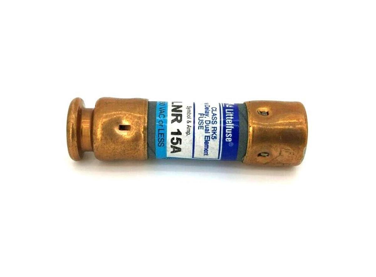 Lot of 4 New Littelfuse FLNR 15A Time Delay Fuses, 250VAC