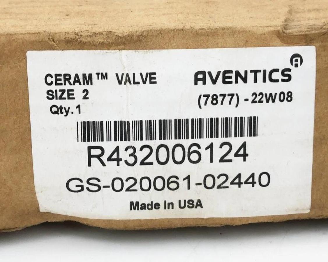 Used Aventics R432006124 Ceram Valve Size 2 GS-020061-02440 - Missing Parts