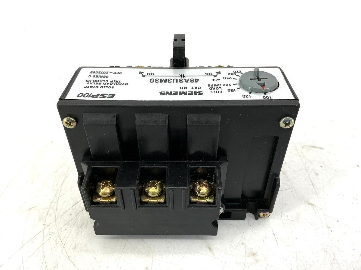New Siemens 48ASU3M30 Ser C Overload Relay Solid State 3PH 50/60HZ 100-270FLA