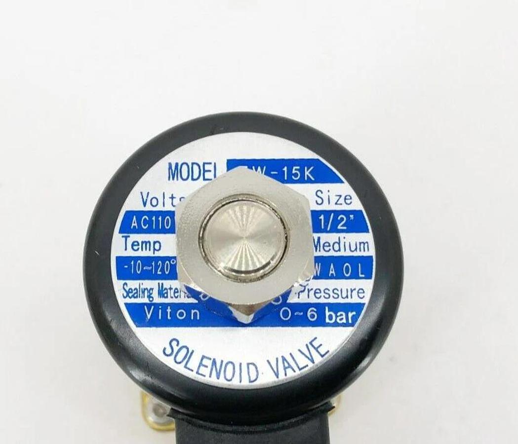 New ZW-15K Solenoid Valve AC110/60Hz 1/2"NPT Brass