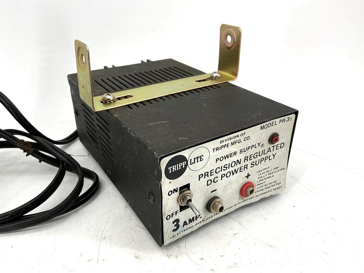 Used Tripp Lite PR-3A Precision Regulated DC Power Supply Output 3A 13.8VDC Input 117