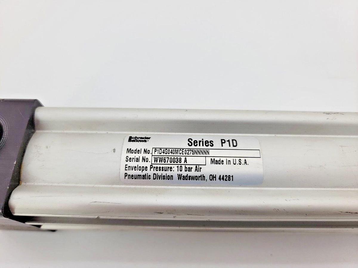 Used Schrader Bellows P1D4G040MCE0275NNNNN 40mm Bore 275mm Stroke NPTF