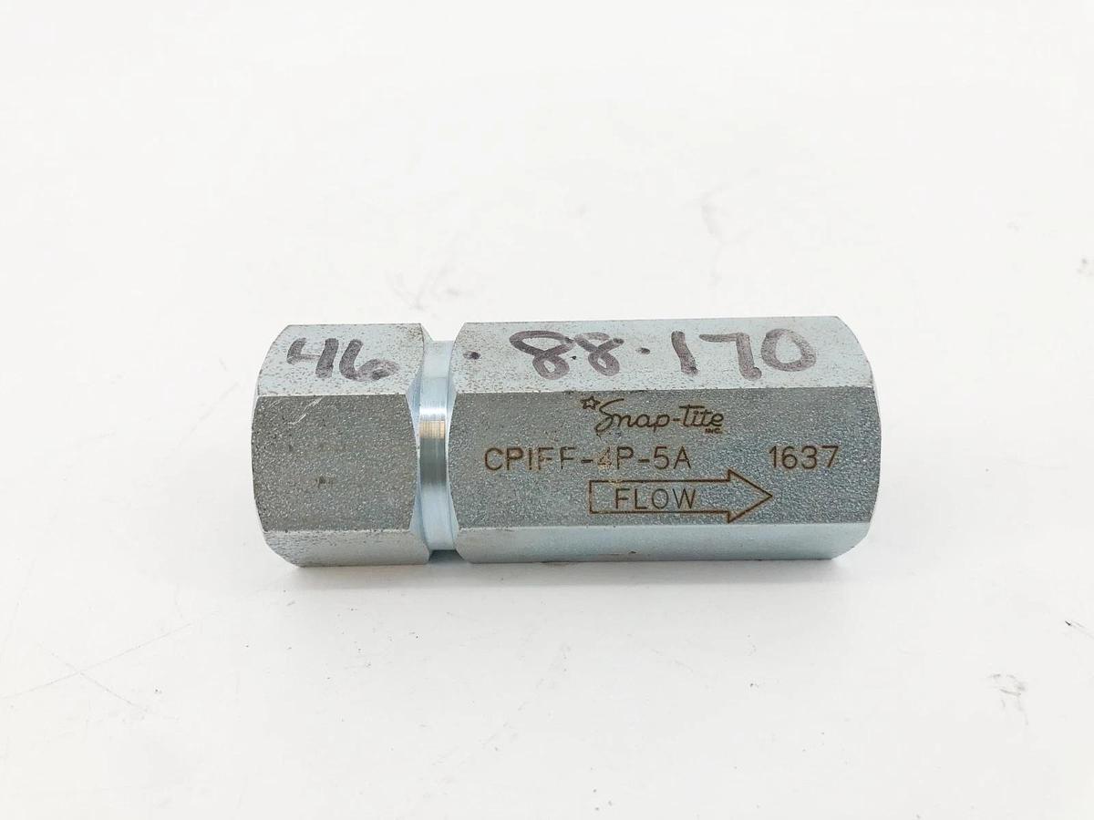 New Parker Snap-Tite CPIFF-4P-5A Hydraulic Check Valve 1/2" NPT 500psi