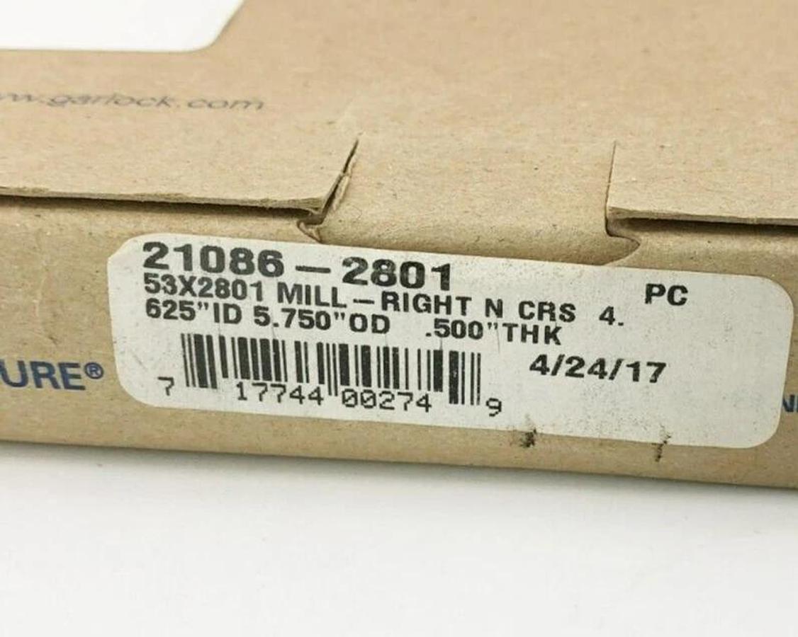 New Garlock 21086-2801 Model 53 Oil Seal 4.625" ID 5.750" OD 0.5" Width