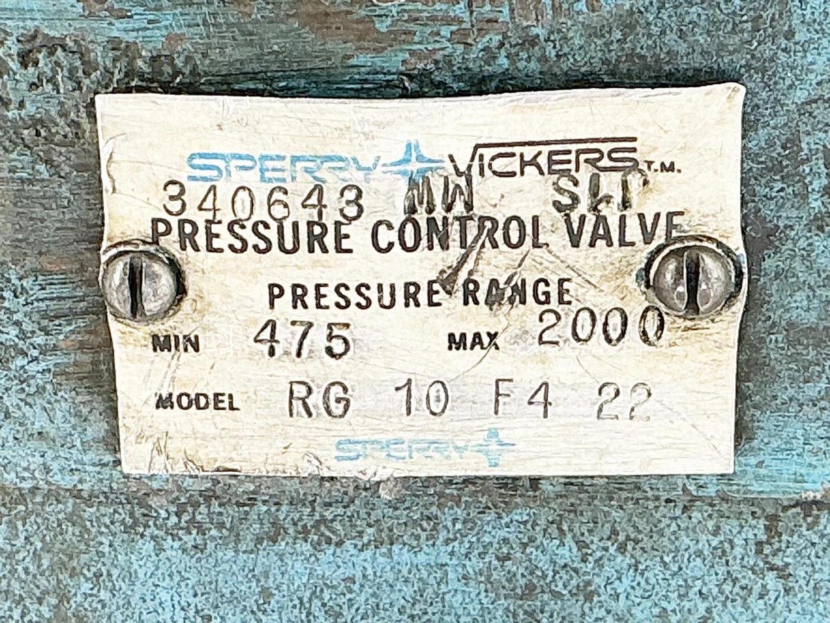 Used Vickers RG-10-F4-22 Pressure Control Valve 475-2000PSI 340643