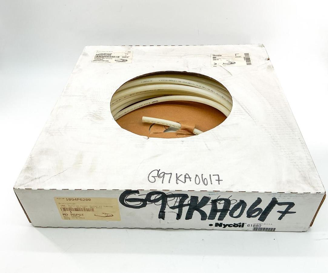 New Dixon 1094P6200 100' Natural Color Nylon 12 Tubing 1/2"OD .375"ID .062 Wall
