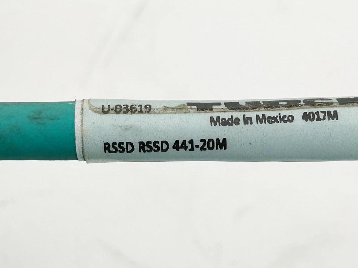 Used Turck RSSD RSSD 441-20M Double Ended Cordset M12 4 Pin 20M U-03619