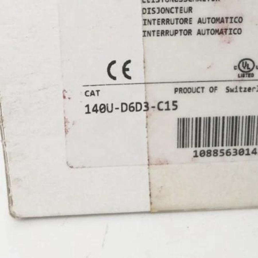 New Allen Bradley 140U-D6D3-C15 Ser. C Circuit Breaker 600Y/347V 15A 3P