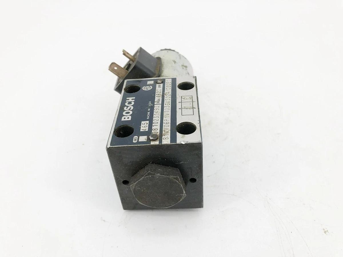 Used Bosch 9810231493 Hydraulic Solenoid Valve 4600psi 24VDC 81WV06P1V1036WS024/00D51