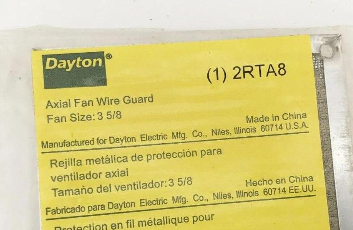 Lot of 5 New Dayton 2RTA8 Axial Fan Wire Guards 3-5/8"
