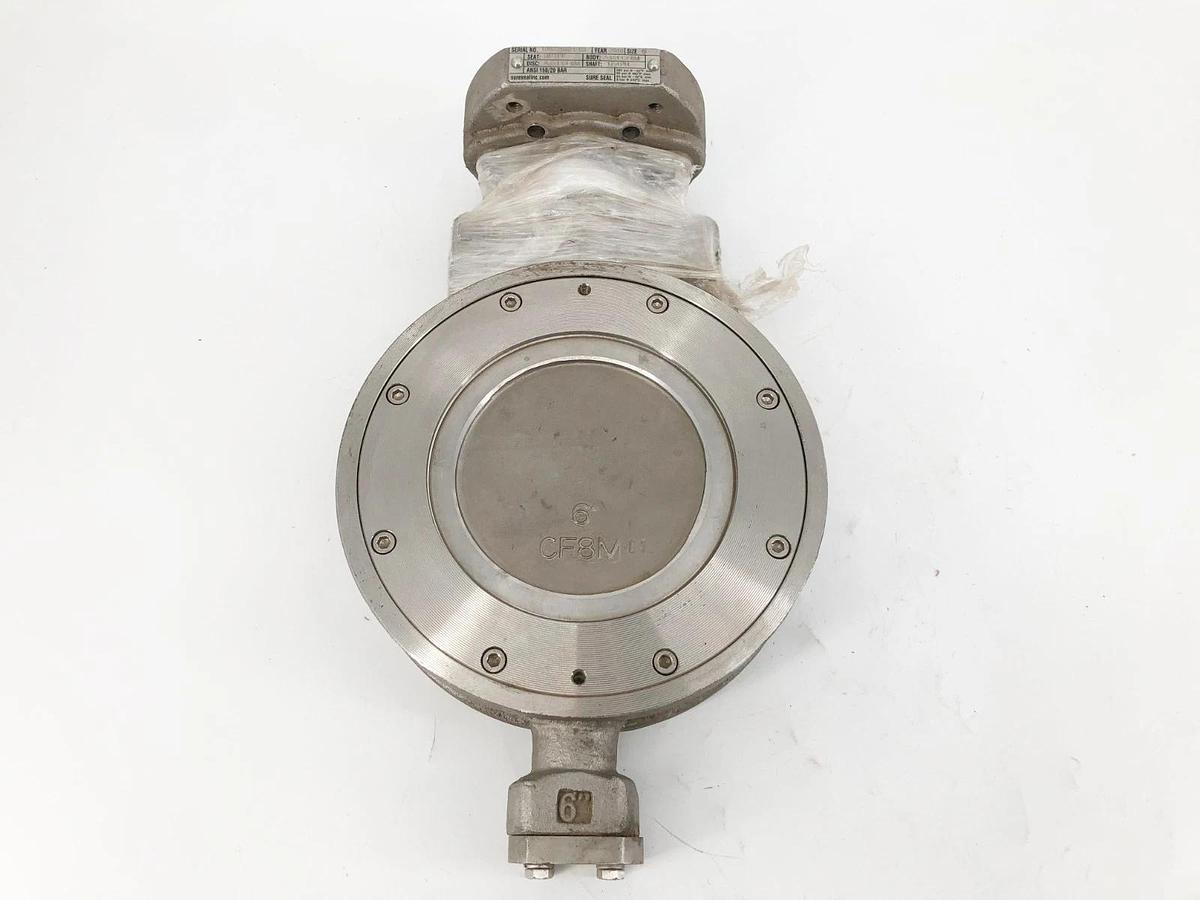 New Sure Seal 6" Stainless Steel Butterfly Valve A351 CF8M RPTFE 17-4PH - No Box
