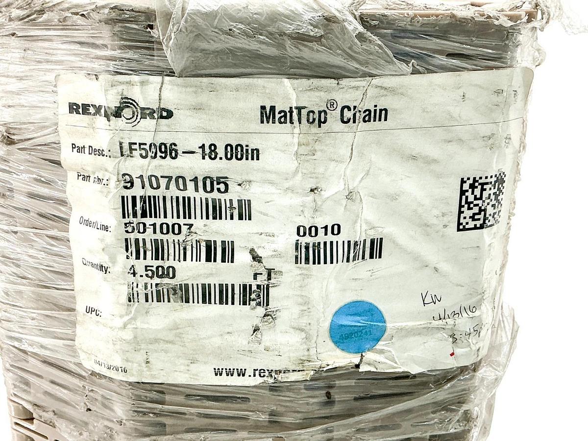 New Rexnord LF5996-18.00in MatTop Chain 4.5FT 91070105