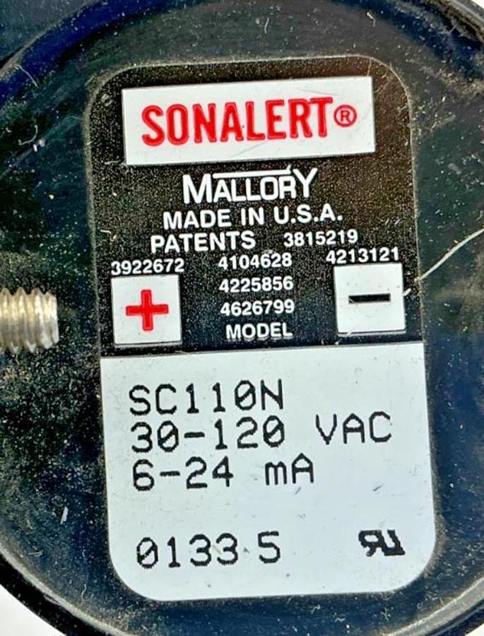 New Mallory SC110N Sonalert Electronic Signal Transducer Alarm 30-120V - No Box