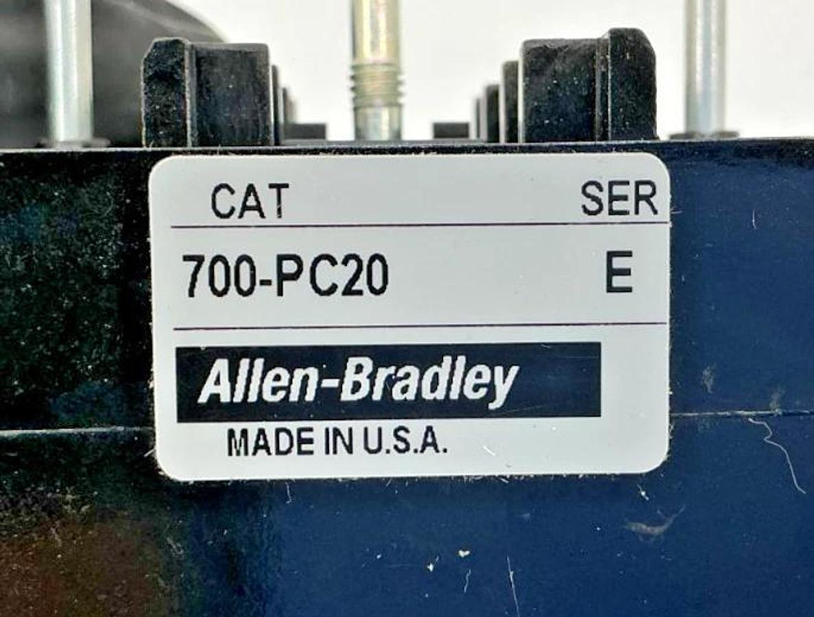 New Allen Bradley 700-PC20 Ser E Relay Third Deck Type P 2-Pole 2NO 10A 700PC20