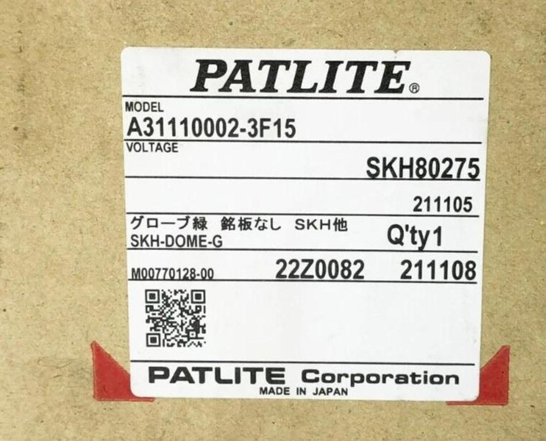 New Patlite A31110002-3F15 Acrylic Dome Green SKH-DOME-G