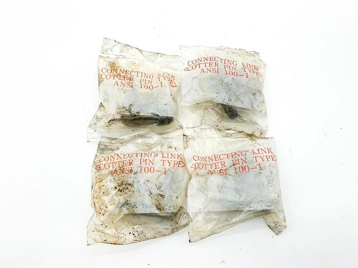 New Lot of 4 ANSI 100-1 Roller Chain Connecting Link