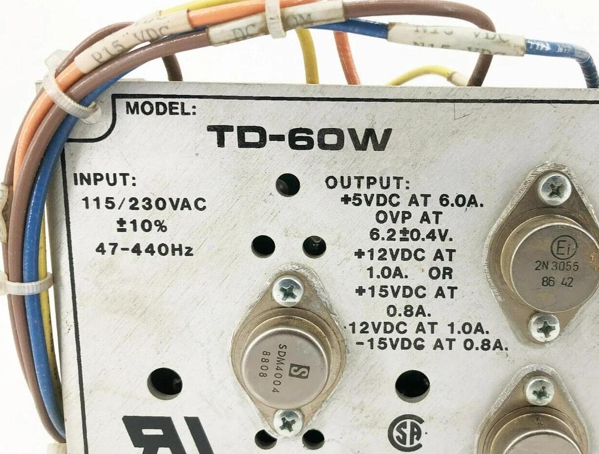 Used Condor TD-60W Power Supply 115/230VAC 47-440Hz