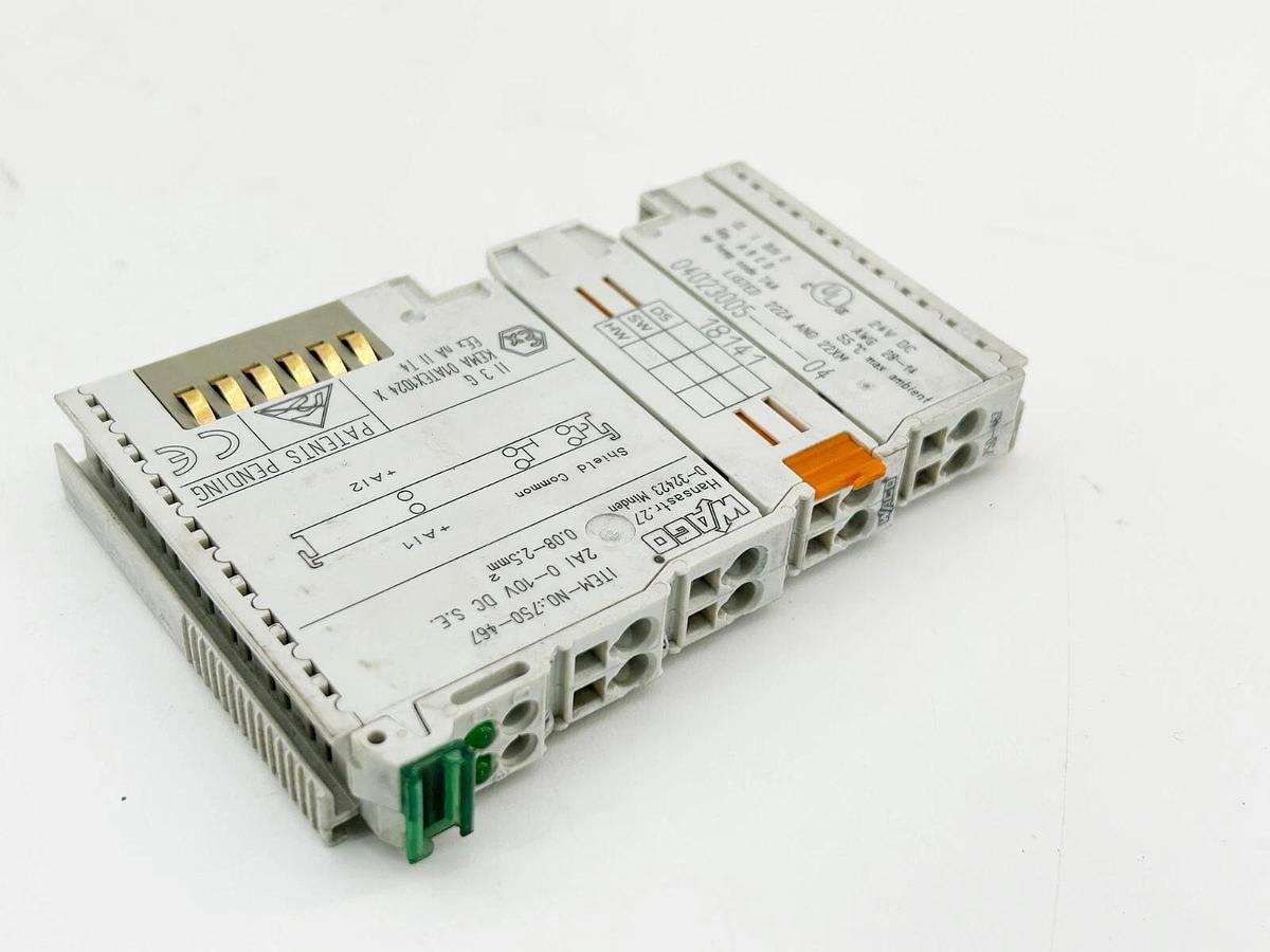 New Wago 750-467 Analog Input Module Single Ended 2 Channel 35V