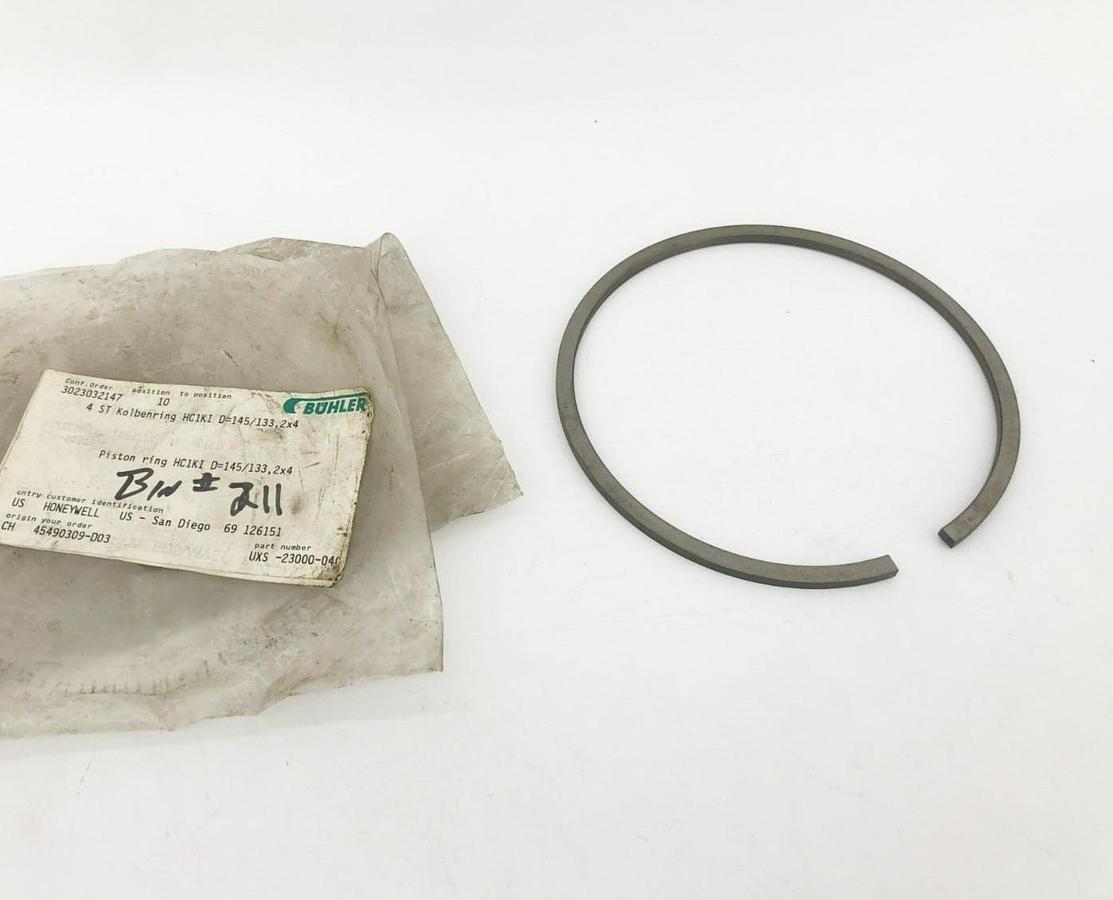 New Buhler UXS-23000-040 Piston Ring 145/133.2X4 HC1KI