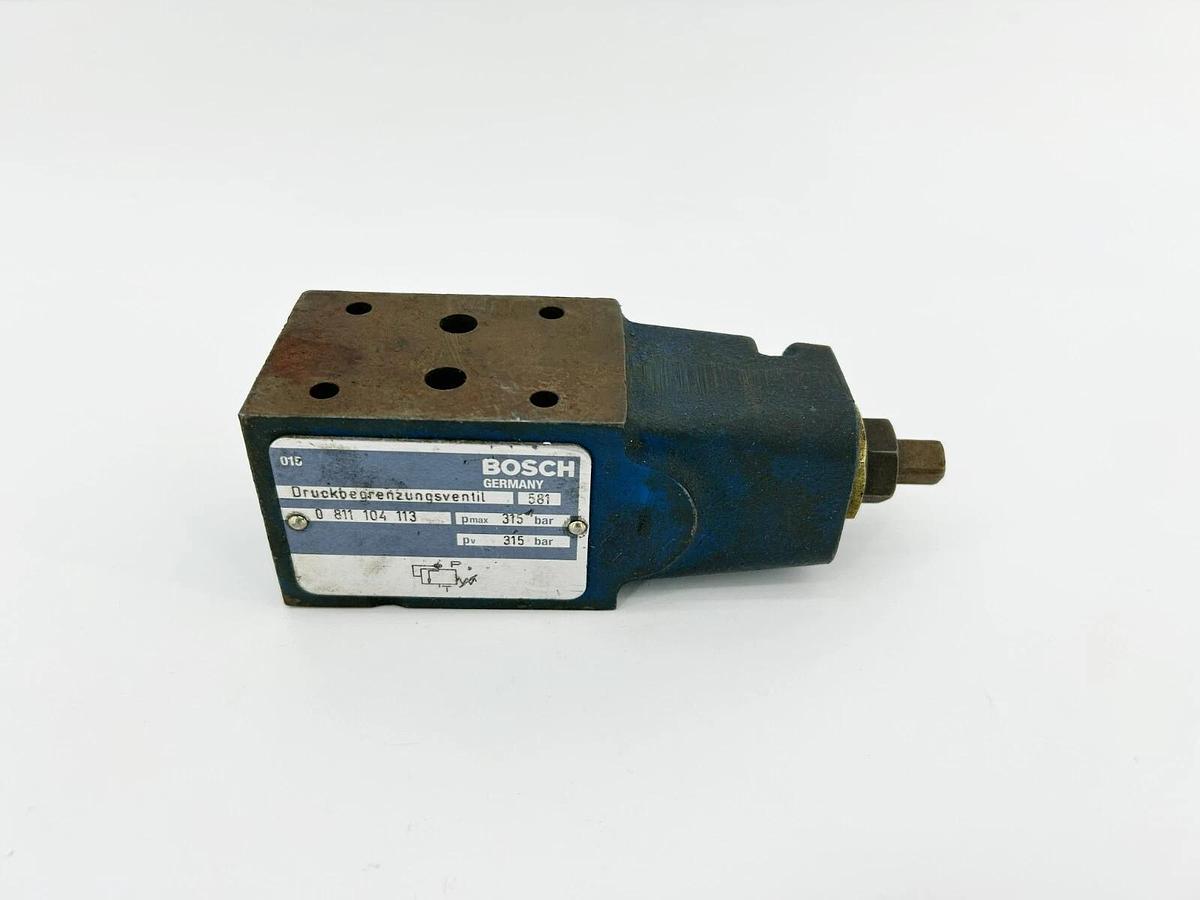 Used Bosch 0-811-104-113 Pressure Relief Valve, 315 bar, 0811104113