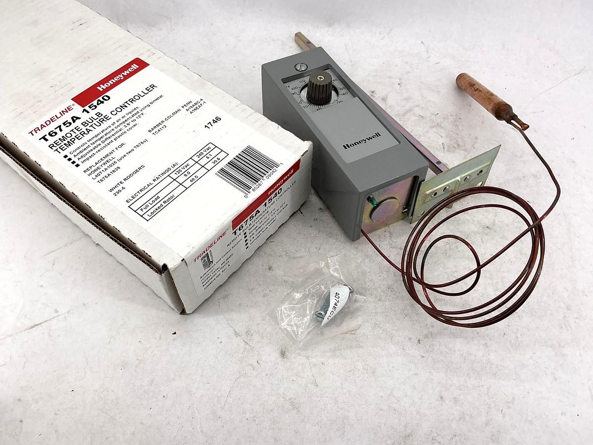 New Honeywell T675A-1540 Remote Bulb Temp Controller 3.6 to 12F 120/240V
