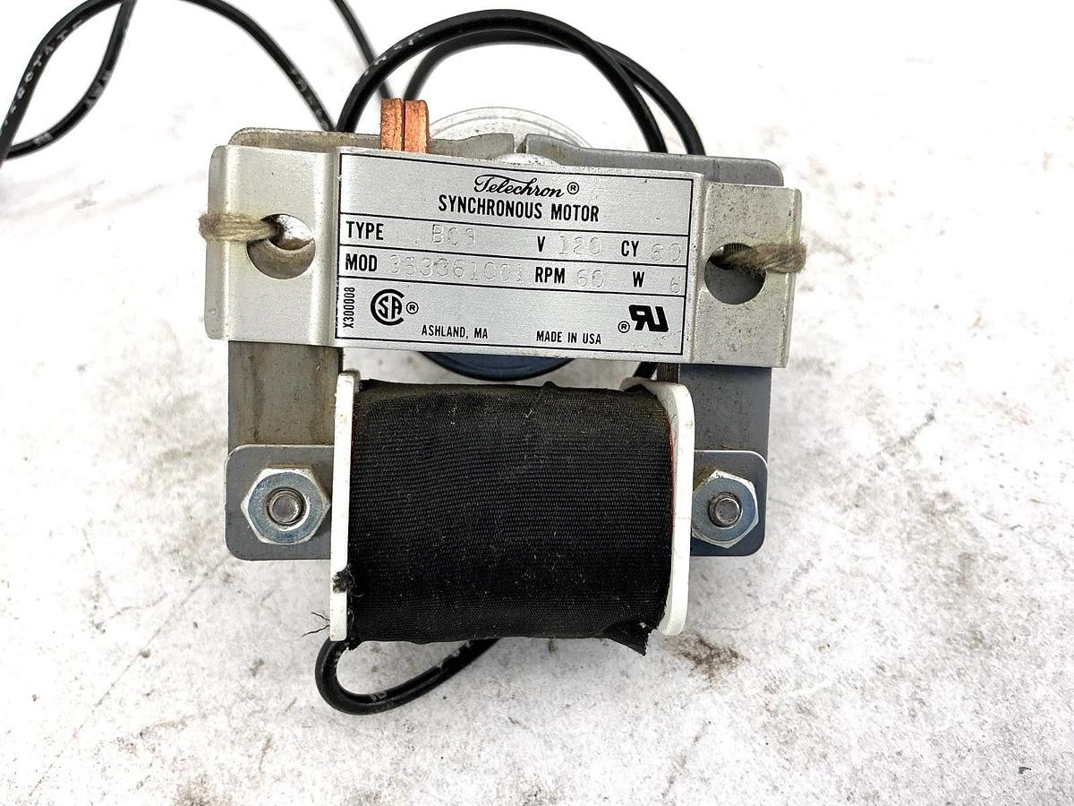 New Telechron 353361001 Synchronous Motor Type BC3 6W 60RPM 120V 60CY - No Box