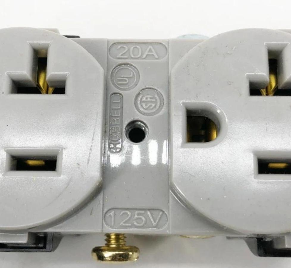 Box of 5 New Hubbell CR20GRY Duplex Receptacles 20A 125V Gray