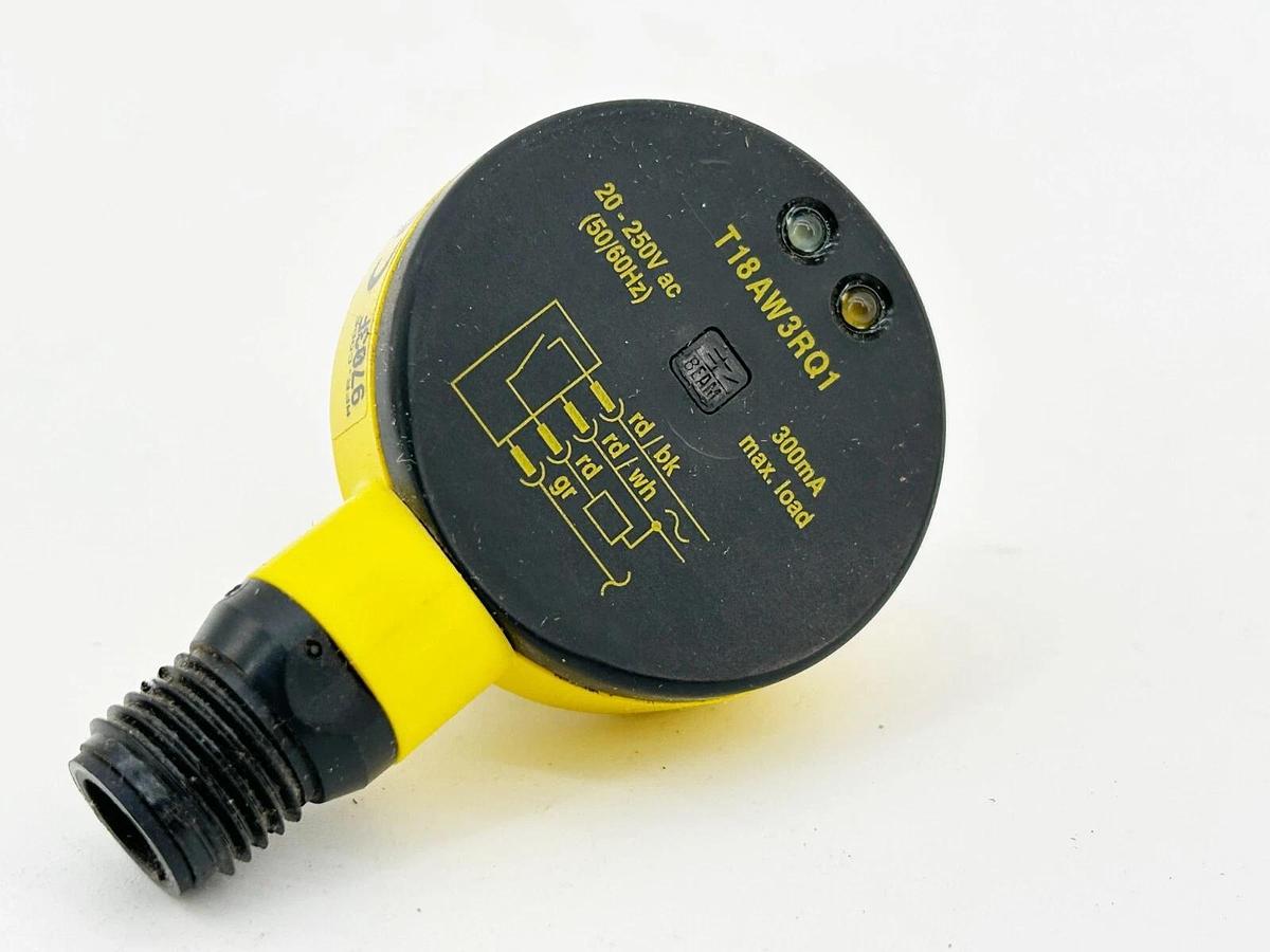 New Banner Engineering T18AW3RQ1 Photoelectric Sensor Head 20M Range 250V 33424