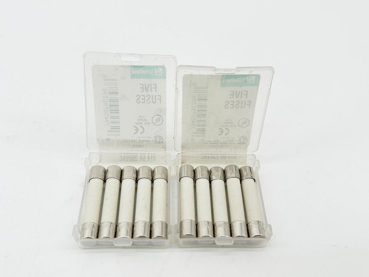 New Lot of 10 Littelfuse 314006P Fuse 6A 250V 314