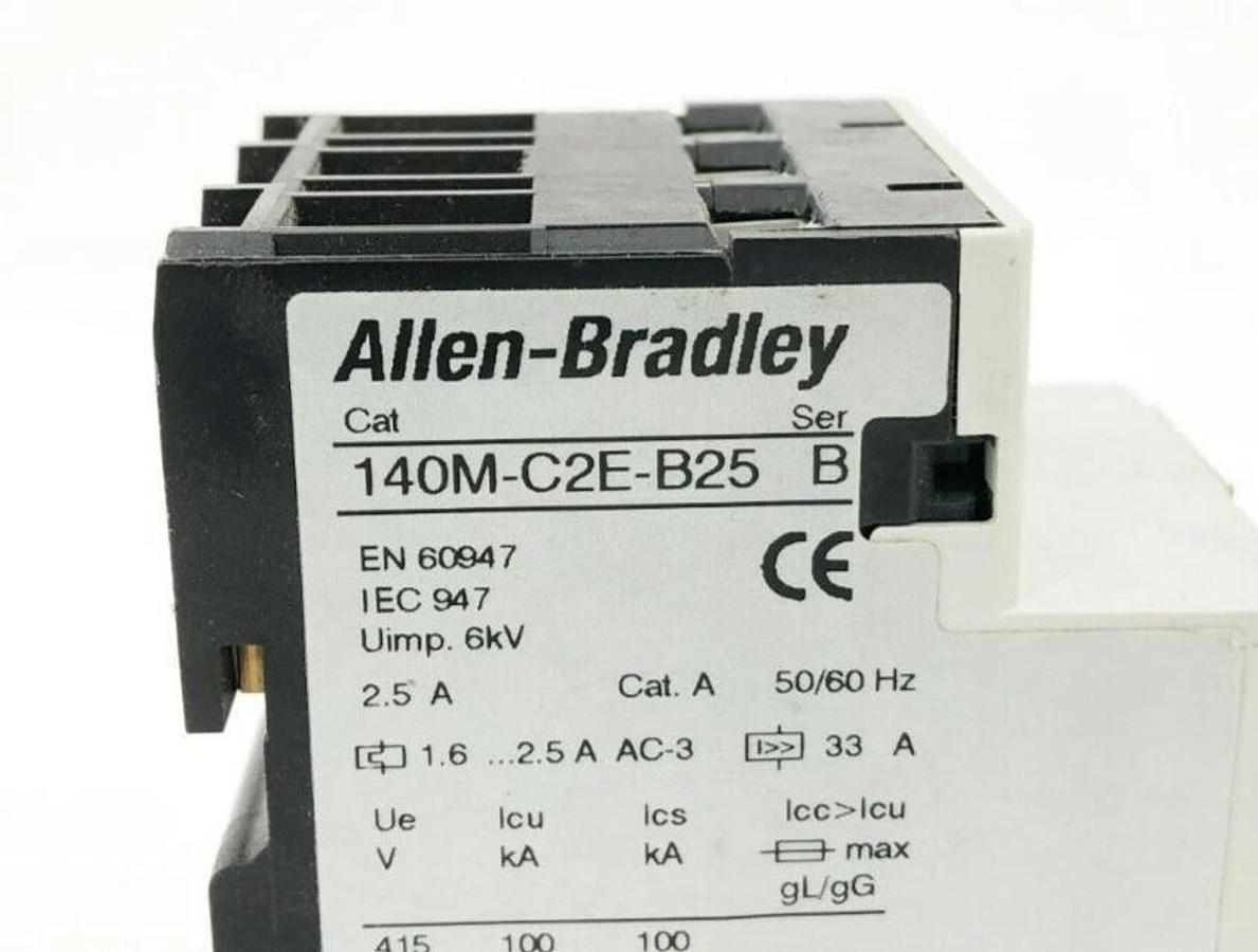 Used AB Allen Bradley 140M-C2E-B25 Ser. B Motor Circuit Protector 1.6-2.5A